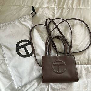 Brown mini Telfar bag